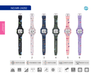 Montre numérique japonaise pour enfants et étudiants, avec logo personnalisé imprimé, dessin animé mignon, coloré, étanche, avec alarme, 2026