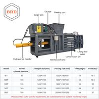 BRD Pompe de Presse à Papier Usagé 18,5 kW à Liage Automatique, Économie de Main-d'œuvre, avec Roulement de Moteur et Sangle de Soutien, Stabilité Améliorée, Facile à Utiliser