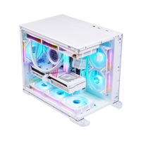 OEM ODM 2851M Dual Chamber Sea View Case Micro ATX MATX Mid Tower Gaming Computer Boitier PC Case Casing Gabinete with Argb Fans