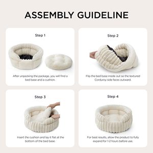 Cuccia per Gatti Piccola, Lavabile, Rotonda e Carina per Gatti da Interno, Letto per Gattini Super Morbido in Velluto a Coste con Fondo Antiscivolo - Product Image 4