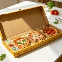 Boîte à pizza en carton ondulé en gros avec logo pour restaurant de pizza, restauration, buffet et emballage à emporter
