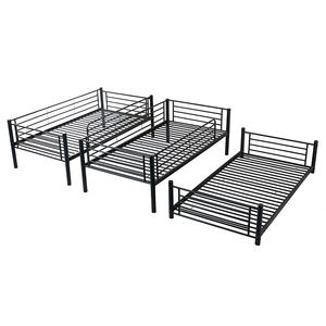 Двухъярусная железная кровать-занавеска, для взрослых, <span class=keywords><strong>4</strong></span> слоя, стальная, с выдвижным ящиком, для детей 9 лет - Product Image 4