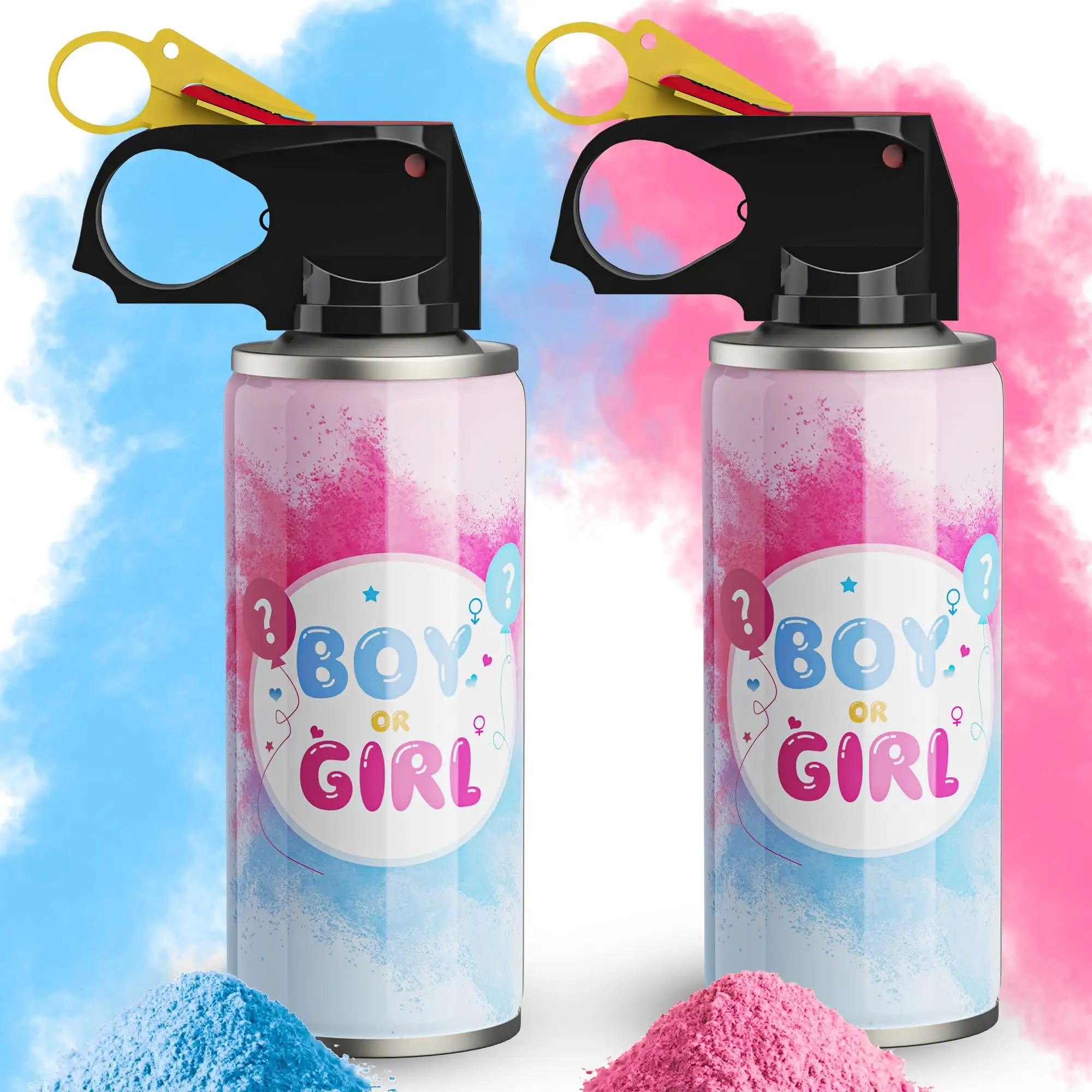 Biodegradabile di genere rivela estintore fumo Color Blaster ragazzo o ragazza Baby Shower sesso rivela idee per feste