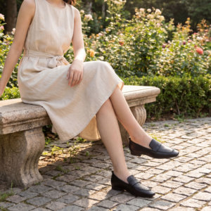 <span class=keywords><strong>Mocasines</strong></span> de Cuero Cosidos a Mano con Punta Cuadrada Clásica, Personalizados al por Mayor, para <span class=keywords><strong>Mujer</strong></span>, Zapatos de Oficina, Zapatos de Vestir para Dama - Product Image 3