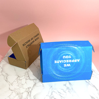 Logo personnalisé en Carton ondulé rose, boîte de courrier, emballage de vêtements pour T-shirt, vêtements, 50 pièces