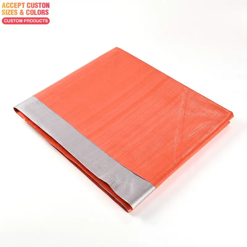 Customized Orange Color 100% Waterproof PE Poly Tarp Tarpaulin Roll