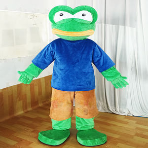 Costume de mascotte en peluche S ~ 2XL personnalisé pour adultes, costumes de mascotte d'animaux grenouille personnage de dessin animé pour la promotion de la marque de <span class=keywords><strong>club</strong></span> de football - Product Image 1