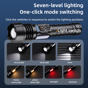 Nueva Linterna LED de Alta Potencia con Luz Lateral, Resistente al Agua, Láser Blanco, Zoom Ajustable, Duradera, para Camping - Product Image 5