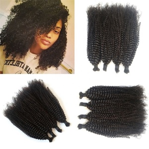 Cabello rizado de alta calidad para trenzado, cabello humano 100% brasileño, birmano, sin accesorio - Product Image 2