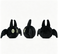 Adorable Peluche Chauve-souris Noire Personnalisée, Douce et Moelleuse, Jouet en Peluche Chauve-souris Mignon, Poupée en Peluche Horreur Dessin Animé, Décoration d'Halloween