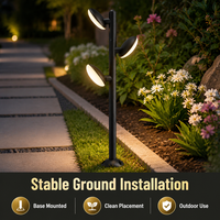 Lampe de jardin LED 36W à 3 têtes de 1m avec télécommande intelligente APP et base antirouille pour l'aménagement paysager commercial