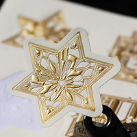 Autocollants en papier gaufré feuille d'or de luxe personnalisés étiquettes 3D fantaisie étiquettes d'emballage de bouteille de parfum de bougie de haute qualité