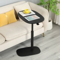 Table basse de console d'ordinateur portable réglable en hauteur et pivotante à 360 ° de conception minimaliste ADA pour la maison et le bureau