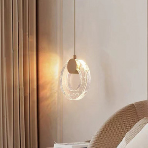 JACKSUN-Lampe suspendue minimaliste à suspension dorée pour chambre à coucher et salle à manger, lumière suspendue au plafond - Product Image 5
