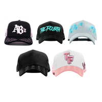 Topi Baseball 5 Panel Original Stock Suede Curve Brim Low MOQ Nfc Authentication dengan Lapisan Satin Silk dan Logo Kustom