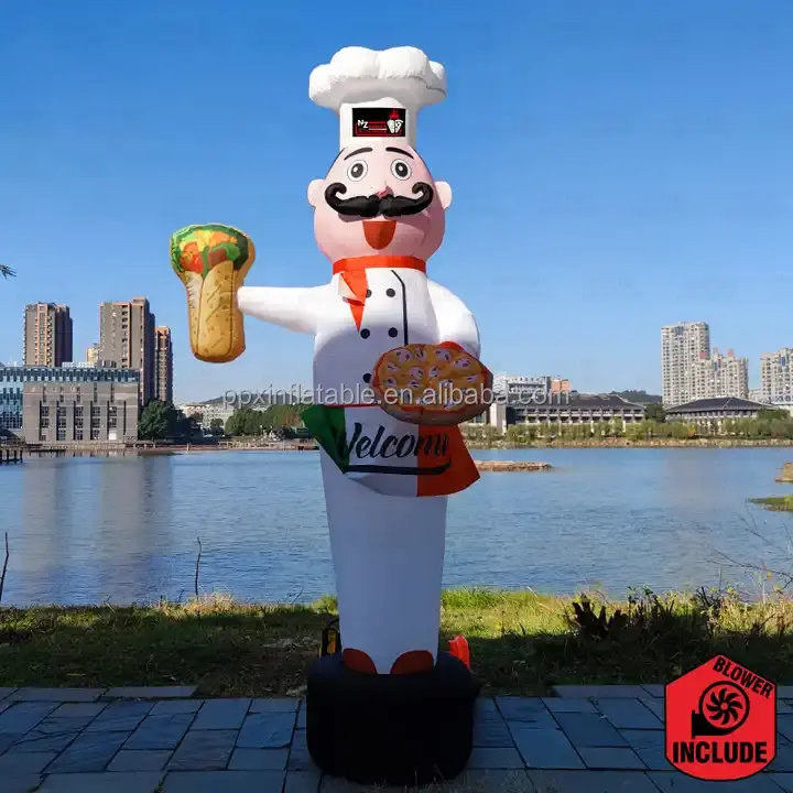 Giant Big inflatable chef air dancer inflatable air waving hand puppet cartoon cook cooking toys air dancer blower