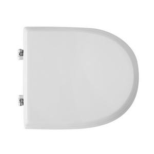 Asiento de inodoro para Senesi Mizar Vase Forma 4, bisagras de expansión en forma de C, color blanco, 50,5 cm de longitud - Product Image 1