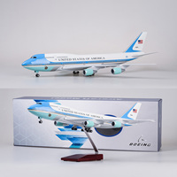 Modèle d'avion en résine Boeing B747 Air Force One à l'échelle 1/150, 47 cm, avec trains d'atterrissage, objet de collection