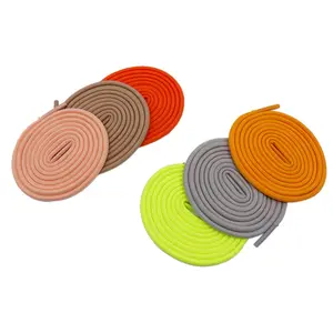 Weiou shoelaces company pure color round polyester shoelaces durabel for all shoes