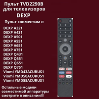 Télécommande de remplacement de haute qualité à code fixe TVD2290B en gros, compatible avec les téléviseurs DEXP A321 A501 Viomi CHIQ