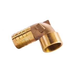 ทนทานต่อการกัดกร่อน 1-1/2"*1-1/2" 90 °   ข้อต่อทองเหลืองแบบมีหนามเกลียว BSPT สำหรับเรือยอชท์ ผลิตในไต้หวัน - Product Image 1
