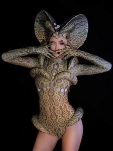 <span class=keywords><strong>Disfraz</strong></span> de Halloween de una pieza de poliéster de alto rendimiento para <span class=keywords><strong>mujer</strong></span>, modelo Alien Snake Medusa, de corte alto, para adultos, para baile de salón - Product Image 2