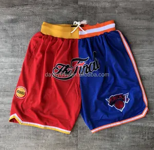 2024 Newest Just Don US America Size Men Breathable Vintage NBAA Pocket Embroidered Basketball Shorts