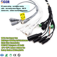 Câble de câblage pour capteur de caméra CCTV, indice de protection IP66, conducteur en cuivre pur, ISO9001, pour la surveillance vidéo électronique