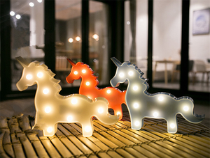 Dessin animé mignon flamant rose Cactus licorne lune étoile noël cerf forme animale LED modélisation <span class=keywords><strong>veilleuse</strong></span> - Product Image 5