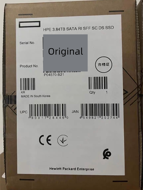 HPE P04570-B21 P05323-001 3.84TB SATA 6Gbps 2.5" SFF Enterprise SSD Solid State Drive Compatible HPE G8 G9 G10 G11 Server