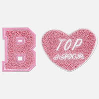 Patchs brodés roses à coudre à la main, nouveaux patchs de décoration pour vêtements personnalisés, broderie chenille