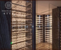 Meuble de rangement pour bouteilles de vin, design moderne, acrylique, écologique, extensible, multifonctionnel, capacité de 20 à 29 bouteilles, sur mesure et de luxe