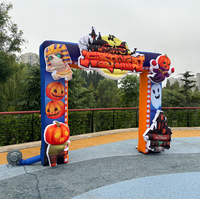 Arco Inflable Gigante Personalizado para Halloween, Diseño de Árbol de Calabazas y Fantasmas, Tela Oxford Resistente al Sol para Entrada de Fiestas al Aire Libre