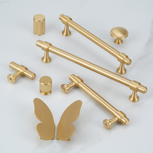 Accesorios de Hardware para muebles de lujo de latón macizo, tiradores de manija para gabinetes de cocina, perillas de cajón de dormitorio modernas - Product Image 5