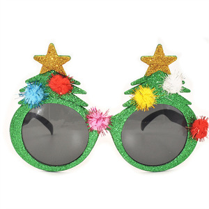 Gafas de sol festivas en forma de árbol de Navidad Gafas de regalo divertidas Gafas decorativas de Navidad de moda - Product Image 1