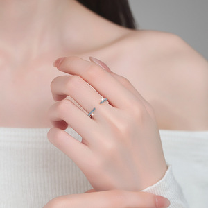 시대를 초월하고 낭만적 인 보석 전체 VVs1 Moissanite 쌓을 수있는 반지 S925 스털링 실버 약혼 여자 남자의 결혼 선물 - Product Image 5
