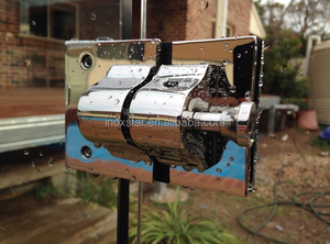 लॉक के साथ उच्च गुणवत्ता पॉलिश स्टेनलेस ग्लास घुड़सवार लैच - Product Image 6