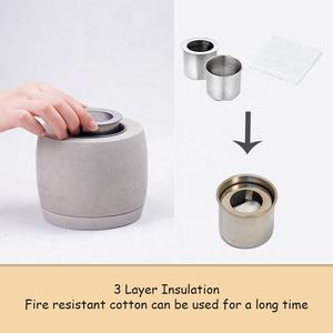 Meilleur prix Foyer extérieur moderne Foyer de table Foyer en béton Grill Mini foyer portable Foyer à l'éthanol - Product Image 2