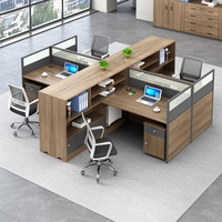 Buena calidad moderno madera natural Modular 1,5 m Mdf estación de trabajo mesa de oficina muebles de oficina mesa de recepción frontal de oficina