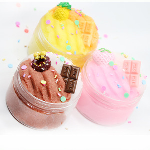 Kit de slime doux et moelleux, parfumé aux fruits, non collant, argile à modeler, jeu sensoriel, soulagement de l'anxiété, décoration de bureau, slime - Product Image 2