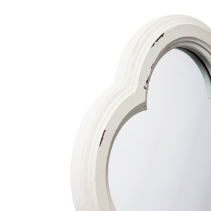 Luxury casale RTS fatto a mano bianco rustico decorativo per la casa a forma irregolare piccolo <span class=keywords><strong>bagno</strong></span> expejo legno cornice <span class=keywords><strong>specchio</strong></span> da parete - Product Image 2