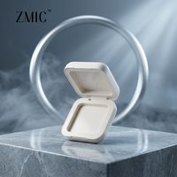 Boîtier compact pour poudre simple 42 mm, carré arrondi, blanc, pour palette de blush crème, étui vide pour fard à paupières, portable pour maquillage du visage
