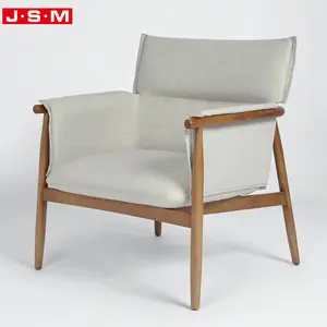 中国设计家具躺椅木制织物美发餐厅日本休闲扶手椅