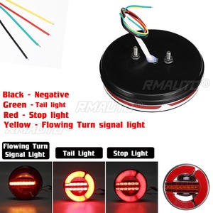 ไฟท้าย LED ทรงกลม 12V 24V จำนวน 1/2/4 ชิ้น สำหรับรถบรรทุก รถพ่วง ไฟท้ายรถบรรทุก ไฟเลี้ยวแบบไดนามิก ไฟเบรก - Product Image 3