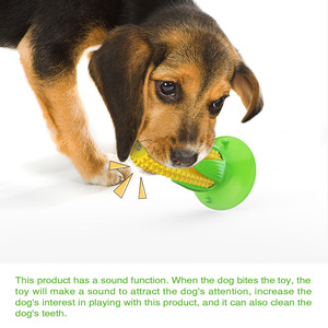 Corn-Shaped Plastic Chewing <b>Toy</b> for Dogs Teeth Cleaning <b>Interactive</b> Squeaky Pet <b>Toy</b> Green and Yellow Cartoon Design - Product Image 4