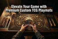 Tapis de jeu TCG japonais Grande Vague en gros, tapis de jeu en caoutchouc imprimé sur mesure avec bords cousus pour l'aménagement de jeux de cartes