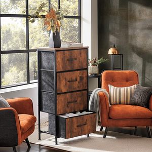 SENYU 2026 Armoire de chambre personnalisée à 4 niveaux, commode de chambre, armoire en métal massif et bois, armoire de salon à 4 tiroirs - Product Image 3