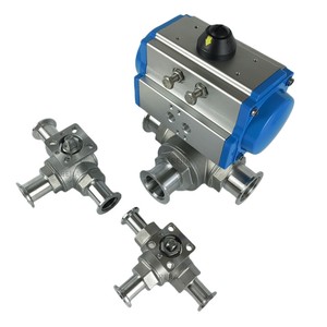 Stainless Steel T Port PTFE <b>Seal</b> Three Way Vacuum Pneumatic Ball Vacuum Pneumatic Ball - Product Image 6
