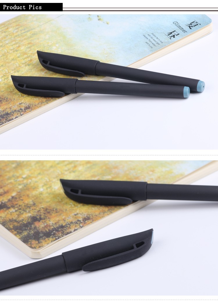 2016 Pop Offre Spéciale design Élégant noir de promotion en plastique gel stylo gel stylo