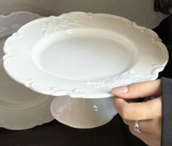White 8.5inch High plate